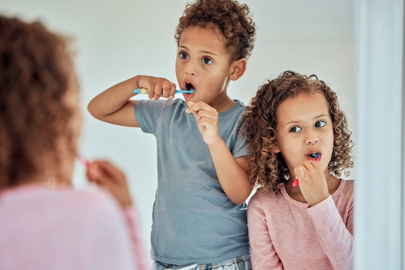 Kids Brushing Teeth